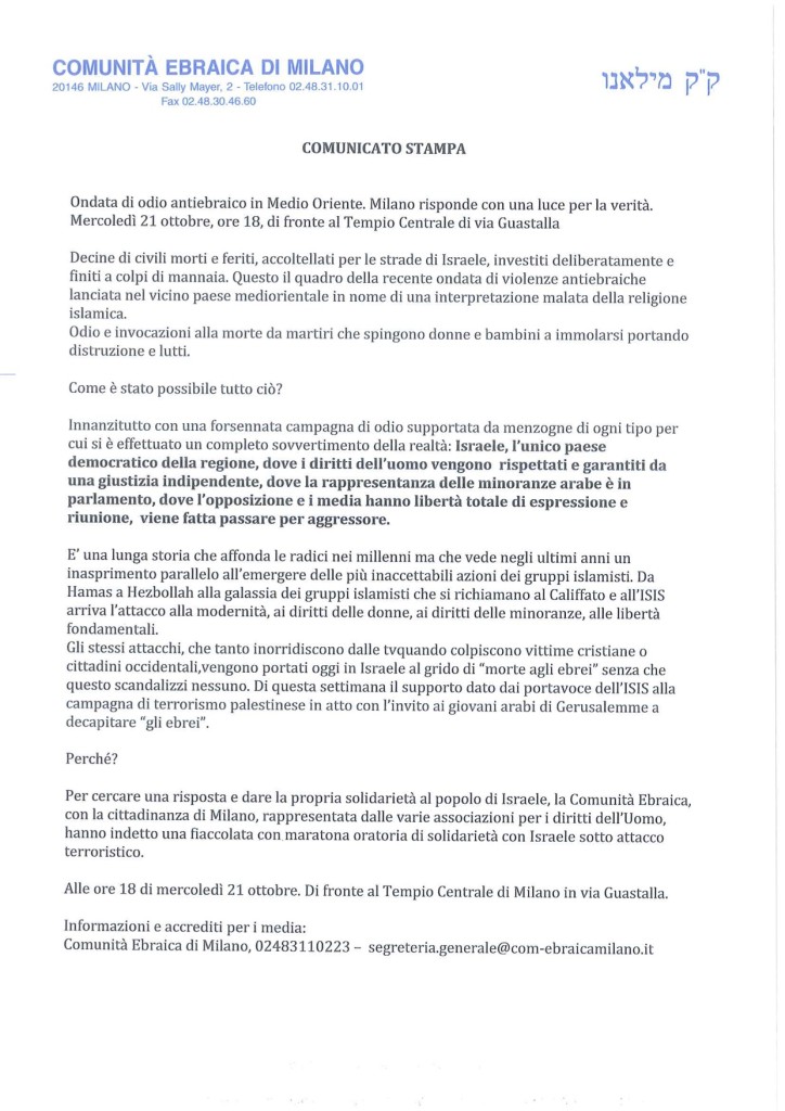 Comunicato stampa